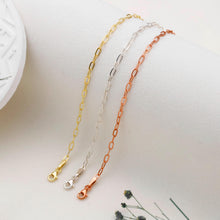 Load image into Gallery viewer, 925 Sterling Silver Link Chain Bracelet