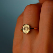 Load image into Gallery viewer, Sterling Silver College Graduation Rings: Elegant Tiny Logo Jewelry for Proud Alumni
