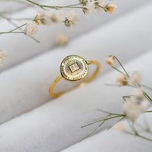 Load image into Gallery viewer, Sterling Silver College Graduation Rings: Elegant Tiny Logo Jewelry for Proud Alumni