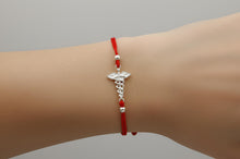 Load image into Gallery viewer, Nurse's Pride Sterling Silver Caduceus Bracelet - A Tribute to Compassionate Care
