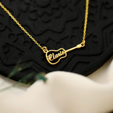 Load image into Gallery viewer, Personalized Guitar Necklace - Custom Name Pendant for Music Lovers - Perfect Gift for Musicians
