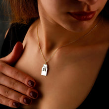 Load image into Gallery viewer, Hoop Dreams Personalized Sterling Silver Basketball Necklace - Custom Name &amp; Number