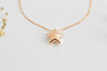 Load image into Gallery viewer, Gold Filled Star Necklace with Sterling Silver Puffy Charm - Dazzle in 3D Elegance