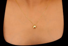 Load image into Gallery viewer, Gold Filled Star Necklace with Sterling Silver Puffy Charm - Dazzle in 3D Elegance