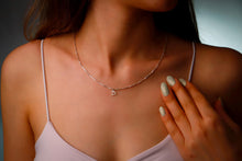 Load image into Gallery viewer, Personalized Sterling Silver Angel Number Necklace in Box Chain