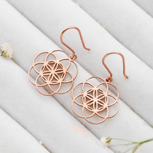 Load image into Gallery viewer, Dangle Sacred Geometry Earrings in 925 Sterling Silver