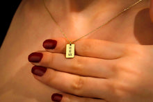 Load image into Gallery viewer, Gleaming Gifts Personalized Sterling Silver Initial Bar Necklace - Custom Engraving for a Unique Touch