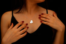 Load image into Gallery viewer, Personalized  Heartfelt Handwriting Engraved Pendant Necklace in 925 Sterling Silver