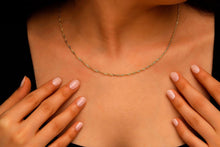 Load image into Gallery viewer, Shimmering Sterling Silver Spiga Chain Necklace - Twisted Singapore Design for Effortless Elegance
