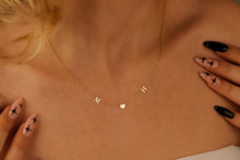 Load image into Gallery viewer, Heartfelt Initial Necklace by SilverGoldandRose - Sterling Silver, Waterproof &amp; Anti-Tarnish, Perfect for Personalization