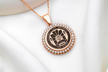 Load image into Gallery viewer, Personalized Graduation Medallion Necklace in Sterling Silver