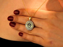 Load image into Gallery viewer, Personalized Graduation Medallion Necklace in Sterling Silver