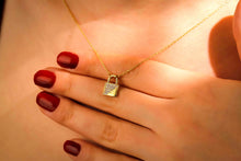 Load image into Gallery viewer, Personalized Initial Padlock Necklace | Stunning CZ Diamond &amp; Sterling Silver Elegance