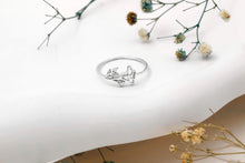 Load image into Gallery viewer, Personalized Birth Flower Ring | Custom Sterling Silver Floral Jewelry by SilverGoldandRose