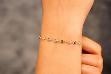 Load image into Gallery viewer, 14K Gold Vermeil Colorful Natural Stone Bracelet