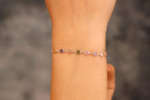 Load image into Gallery viewer, 14K Gold Vermeil Colorful Natural Stone Bracelet