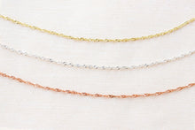 Load image into Gallery viewer, Shimmering Sterling Silver Spiga Chain Necklace - Twisted Singapore Design for Effortless Elegance