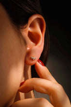 Load image into Gallery viewer, Sparkling Sterling Silver CZ Climber Earrings - Elegant Threadless Handmade Design