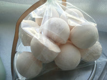 Load image into Gallery viewer, 14 bath bombs in Vanilla fragrance, gift bag bath fizzies, ultra-moisturizing