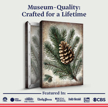 Load image into Gallery viewer, Vintage Winter Pine Cone Christmas Wall Art