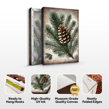 Load image into Gallery viewer, Vintage Winter Pine Cone Christmas Wall Art