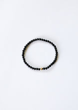 Load image into Gallery viewer, Dainty Shungite + 14K Gold Filled || Beaded Stretch Bracelet