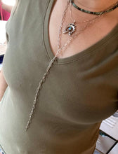 Load image into Gallery viewer, Paperclip Chain Lariat Necklace