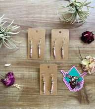 Load image into Gallery viewer, Pink shell dangle earrings - summer small earrings