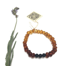 Load image into Gallery viewer, Raw Ombre Baltic Amber + Lava || Adult Bracelet
