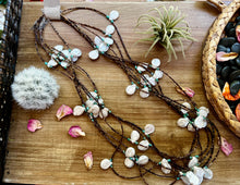 Load image into Gallery viewer, 38 inch Freshwater Pearl &amp; Turquoise Heishi Necklace