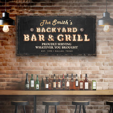 Load image into Gallery viewer, Backyard Bar &amp; Grill Sign XVIII