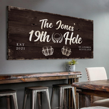 Load image into Gallery viewer, 19th Hole Golf Personalized Sign