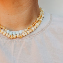 Load image into Gallery viewer, Raw Honey Baltic Amber + Amazonite || Necklace