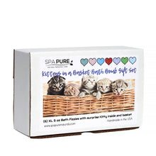 Load image into Gallery viewer, Spa Pure Kittens in Basket: 6 Adorable Kittens Bath Bombs