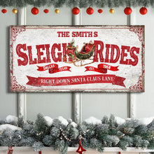 Load image into Gallery viewer, Sleigh Rides Christmas Sign IV
