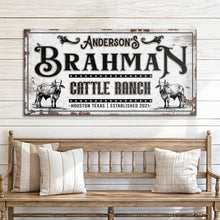 Load image into Gallery viewer, Personalized Brahman Cattle Sign
