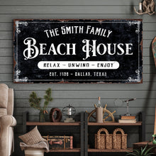 Load image into Gallery viewer, Beach House Personalized Sign III