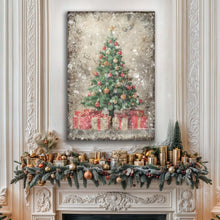 Load image into Gallery viewer, Vintage Christmas Tree With Gifts Wall Art III