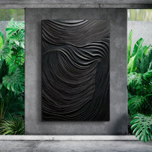 Load image into Gallery viewer, Modern Black Wave Wall Art