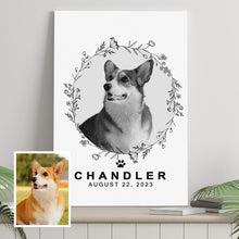 Load image into Gallery viewer, Pet Memorial Portrait Monochrome Sign