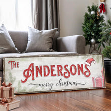 Load image into Gallery viewer, Christmas Family Name Sign V