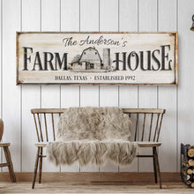 Load image into Gallery viewer, Personalized Rustic Farmhouse Sign