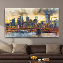 Load image into Gallery viewer, New York City Night View Canvas Wall Art