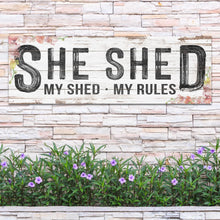 Load image into Gallery viewer, Personalized She Shed Sign XIV