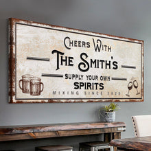Load image into Gallery viewer, Supply Your Own Spirits Bar Sign