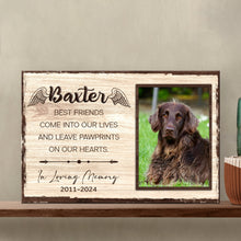 Load image into Gallery viewer, Pet Memorial Sign Best Friend In Paw Prints