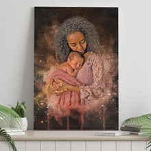 Load image into Gallery viewer, Mother's Day Watercolor Portrait Sign Mother and Child