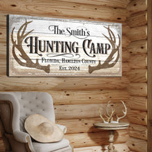 Load image into Gallery viewer, Hunting Camp Family Sign