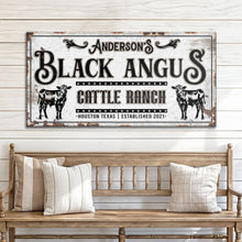 Load image into Gallery viewer, Personalized Black Angus Cattle Sign