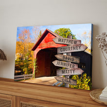 Load image into Gallery viewer, Cabin Woods Family Names Sign